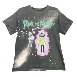 Rick and Morty Adult Swim Shirt Mens M Graphic Animation Cartoon SciFi Core